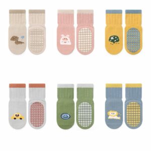 SIB00109 Cute Pattern Baby Non-slip Climbing Socks