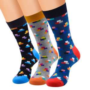 SIM00125 Vintage Mosaic Pattern Socks For Man Women