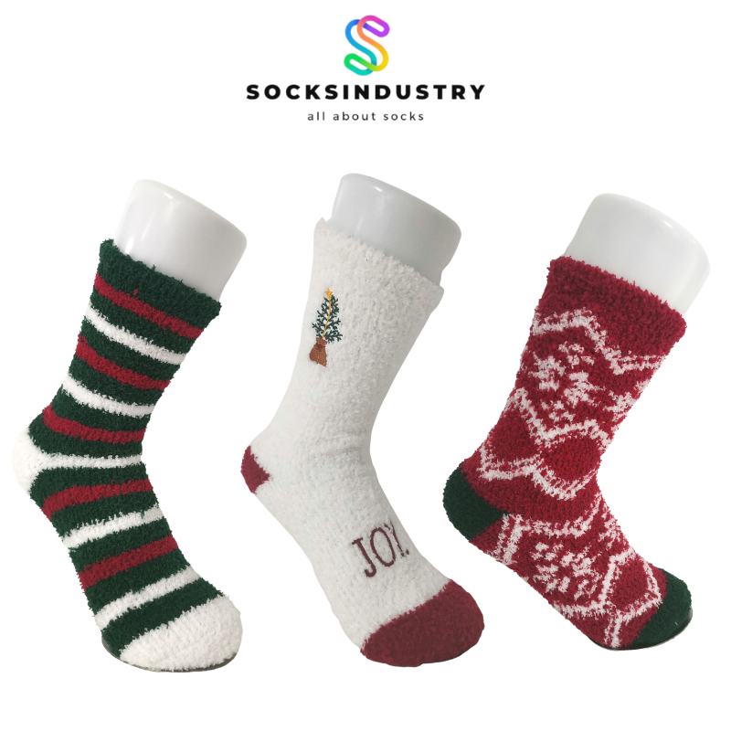 SIC0018 Lot de 3 Chaussettes de Noël Sapin de Noël 6